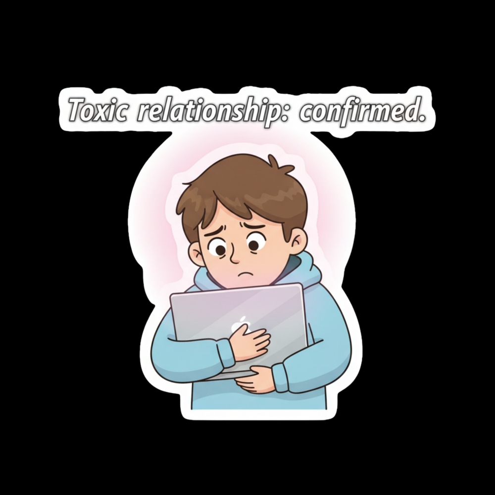 Toxic Relationship Confirmed Full Color Sticker