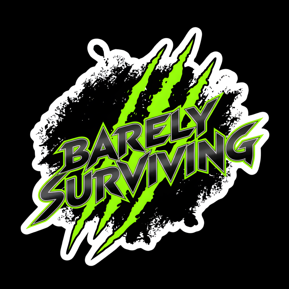 Barely Surviving Claw Full Color Sticker