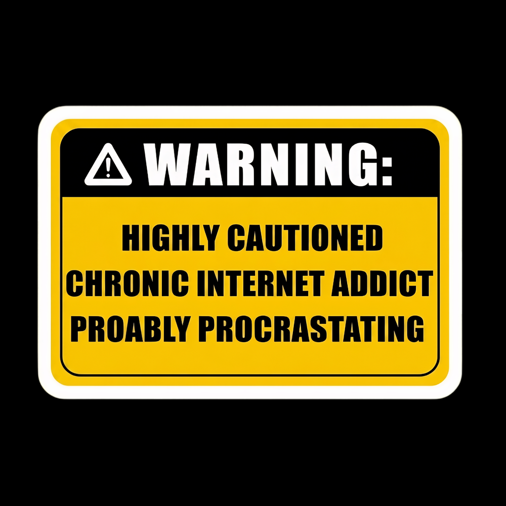 Chronic Internet Addict Full Color Sticker