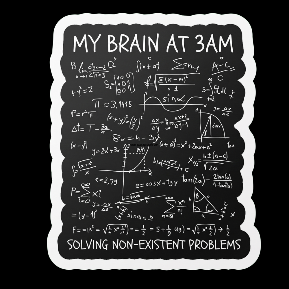 Brain At 3am Full Color Sticker