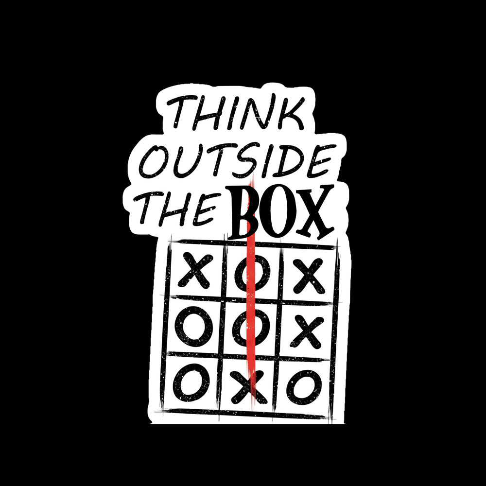 Think Outside The Box Full Color Sticker