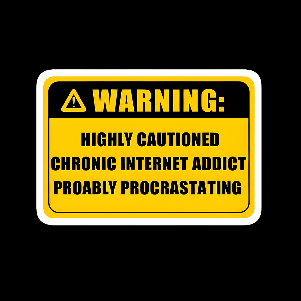 Chronic Internet Addict Full Color Sticker