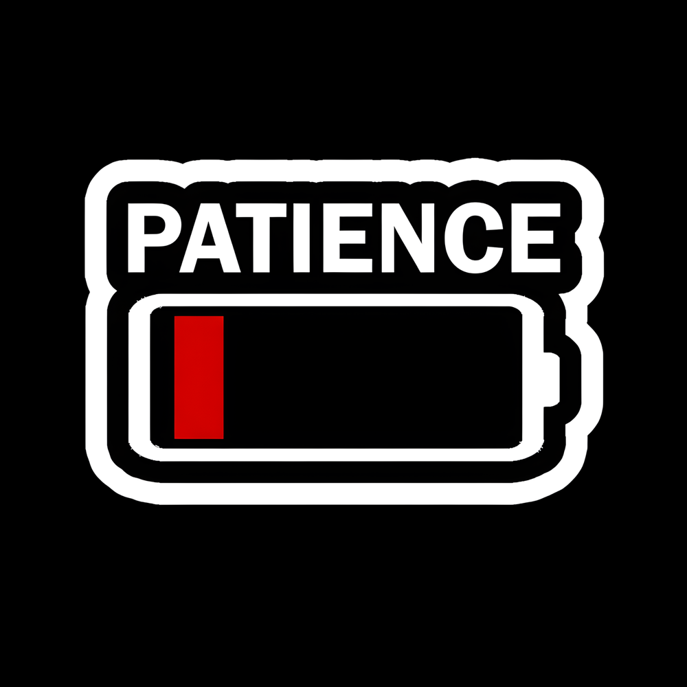Patience Battery Full Color Sticker