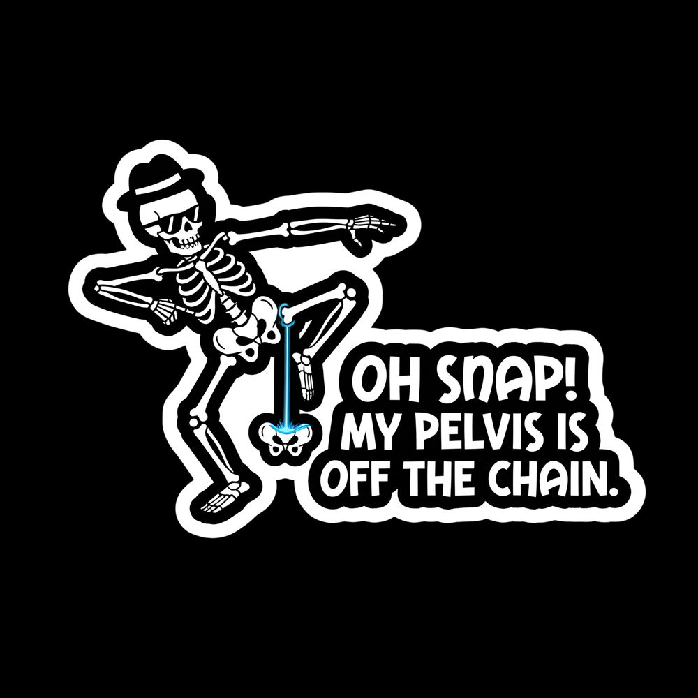 Oh Snap Pelvis Skeleton Full Color Sticker
