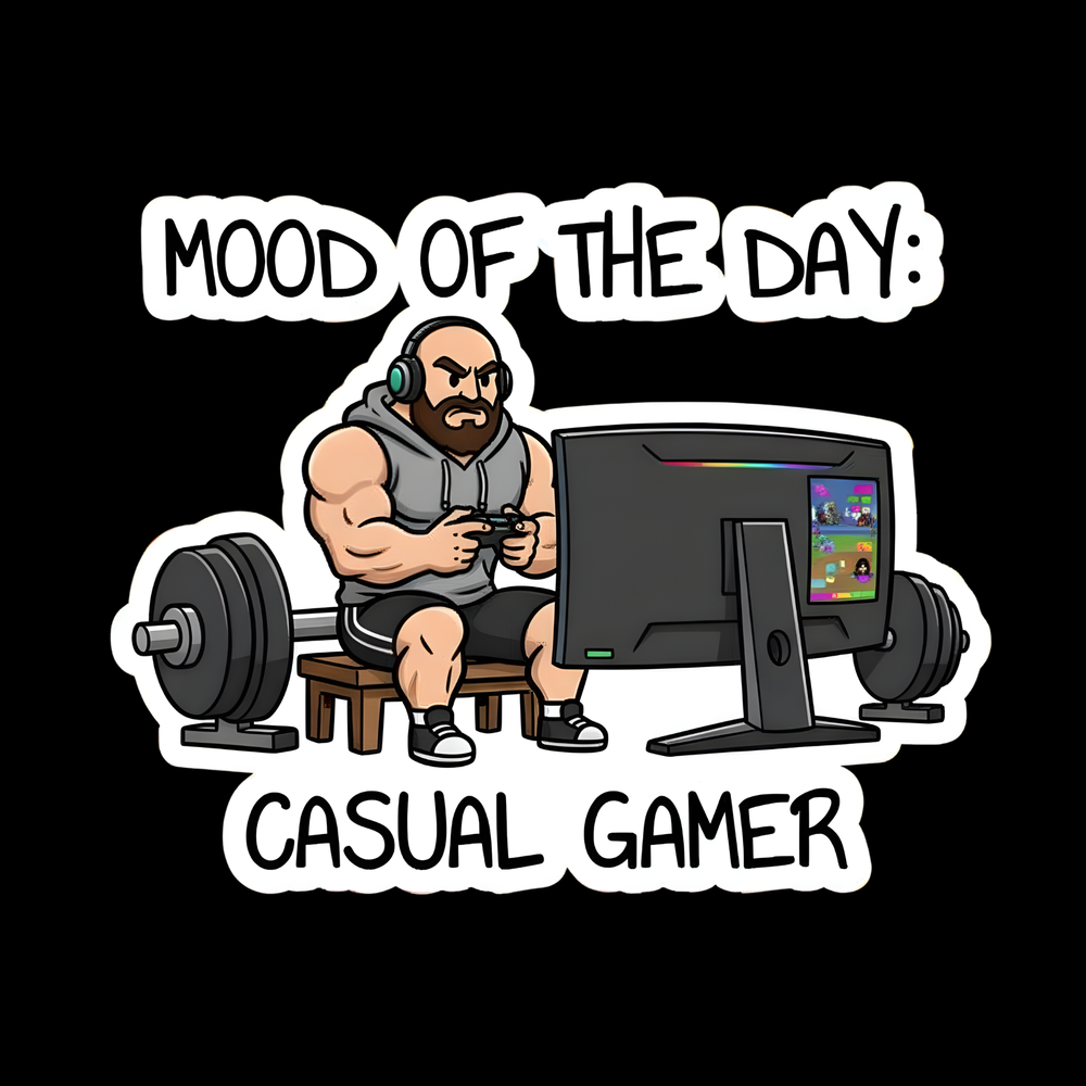Casual Gamer Full Color Sticker