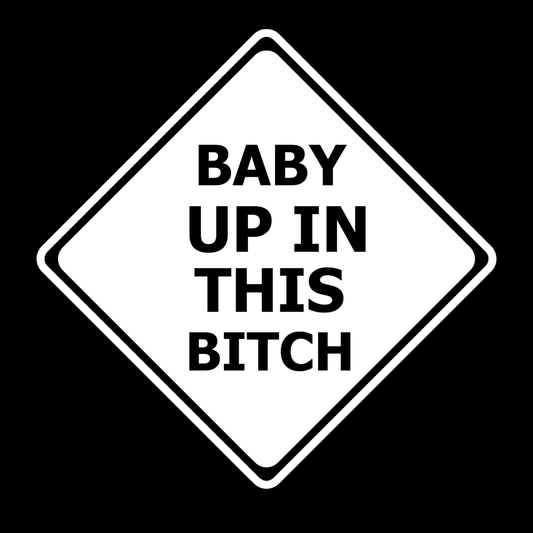 Baby Up In This Bitch Vinyl Decal Car Window Laptop Sticker