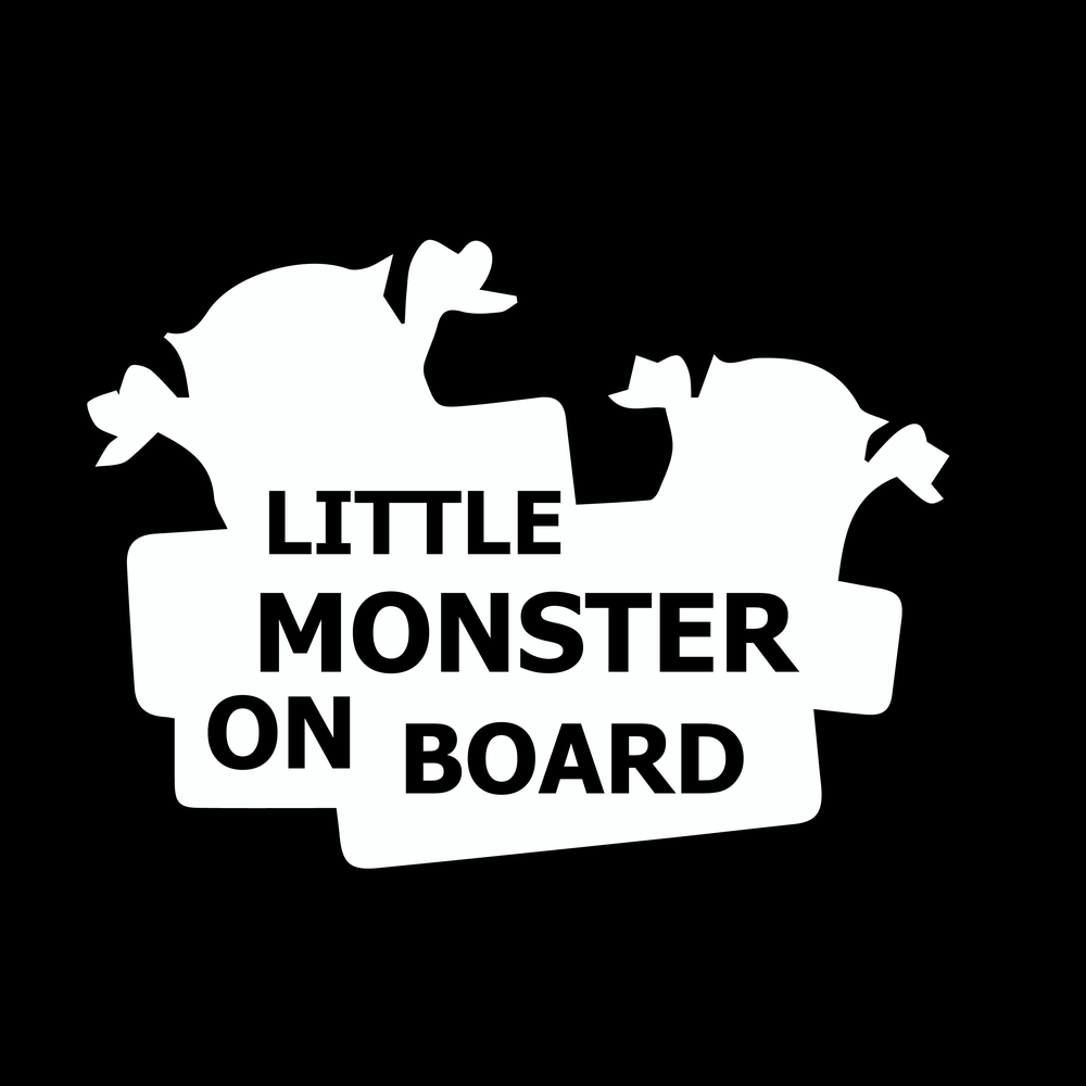 Little Monster On Board Vinyl Decal Car Window Laptop Sticker