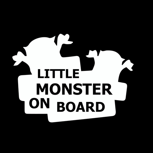 Little Monster On Board Vinyl Decal Car Window Laptop Sticker