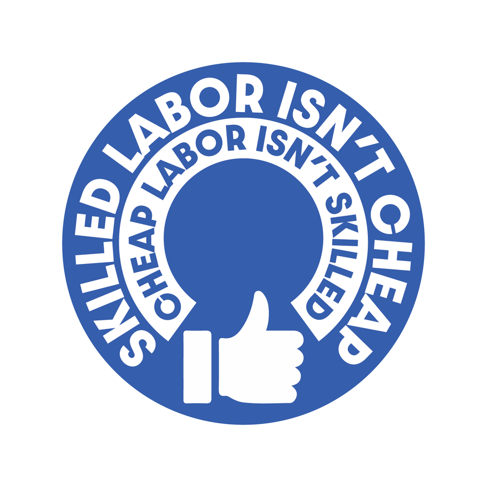 Skilled labor Full Color Sticker