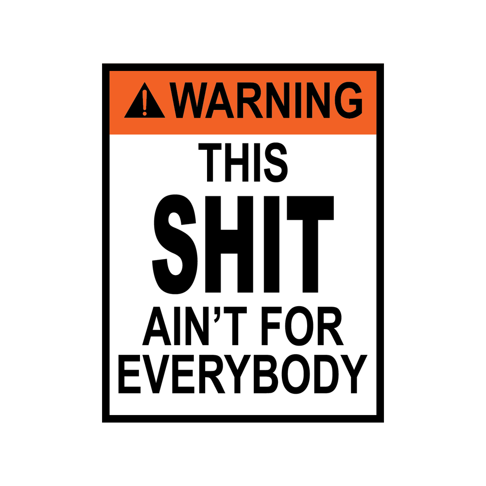 Warning Full Color Sticker