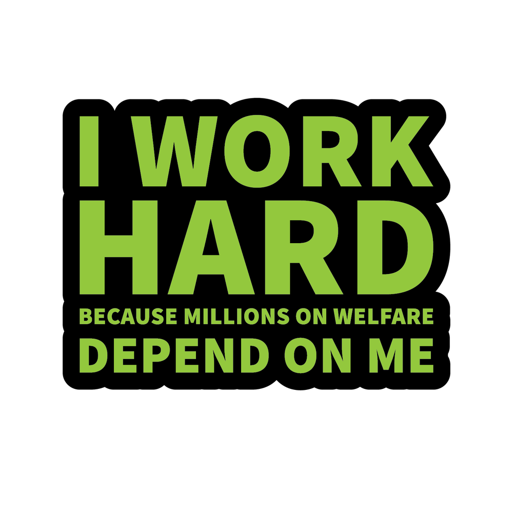 Work Hard Full Color Sticker