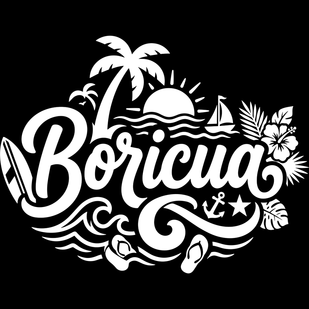 Boricua Isla Del Encanto Beach decal