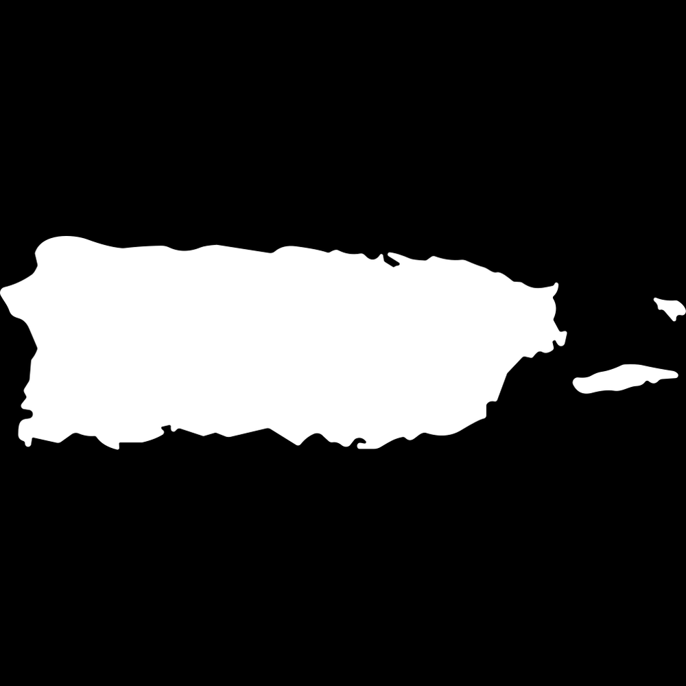 Puerto Rico Map Silhouette decal
