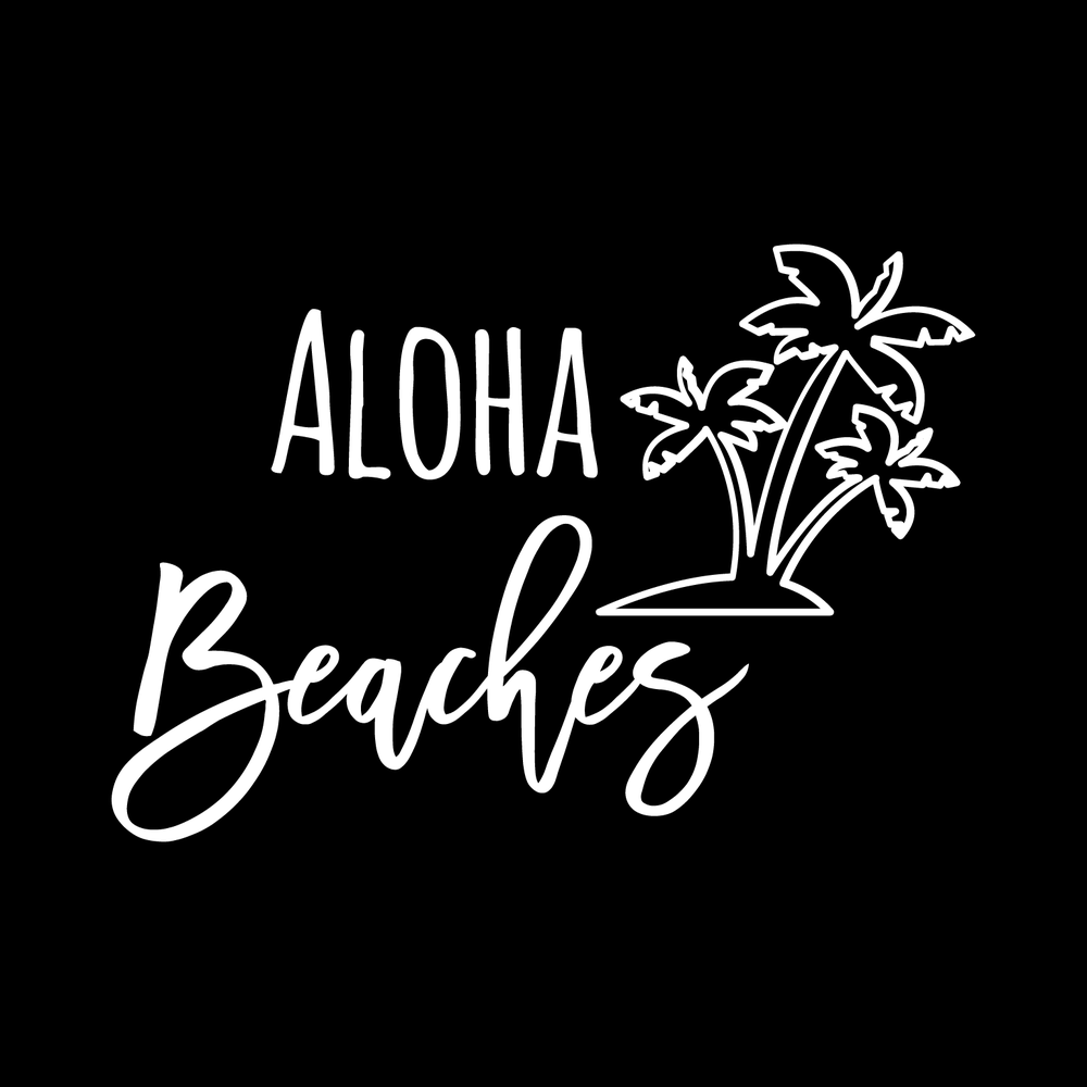 Aloha Beaches vinyl decal for car window