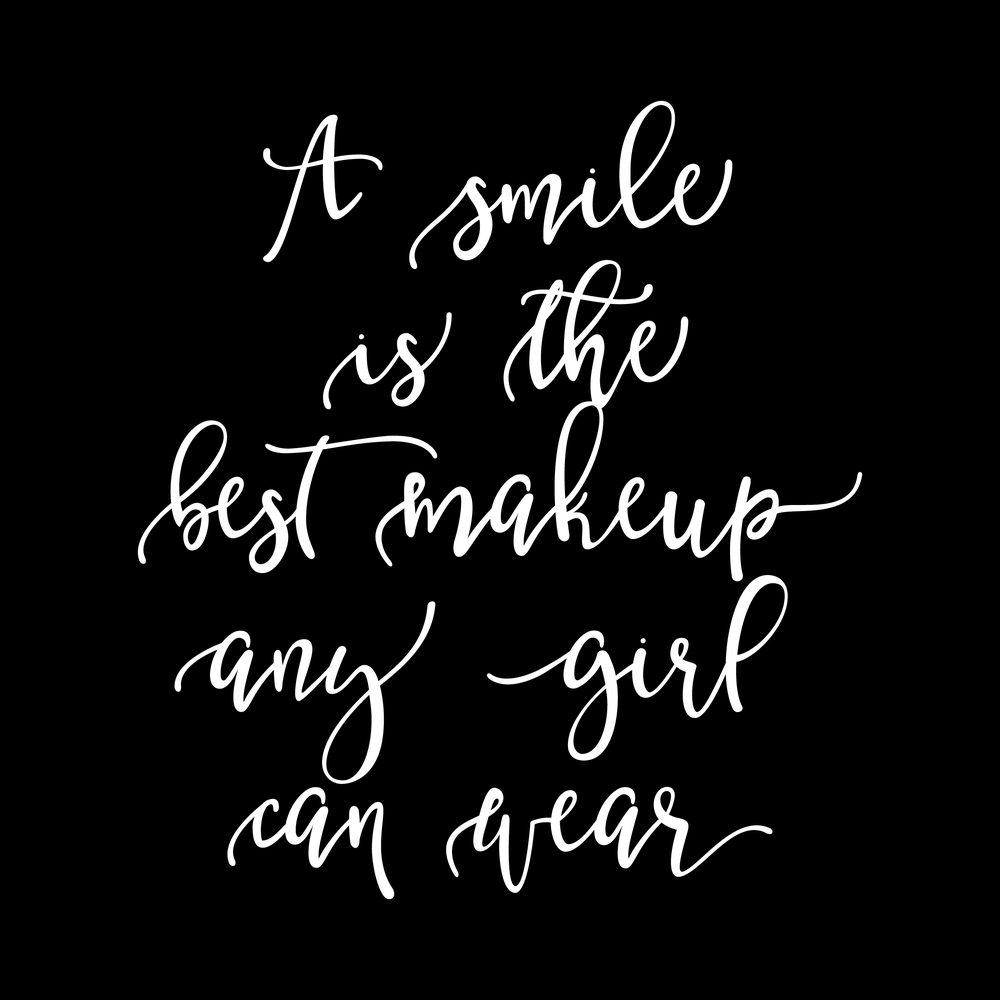 A Smile Is The Best Makeup decal