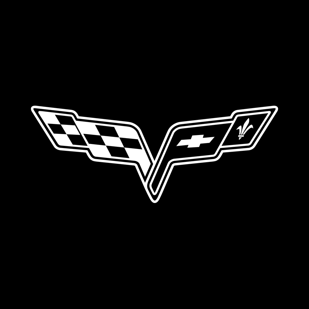 Corvette car logo vinyl decal