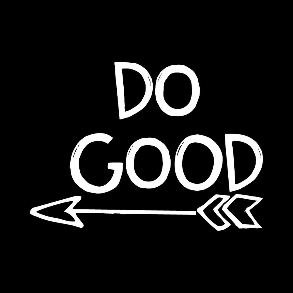 Do Good vinyl decal for car window