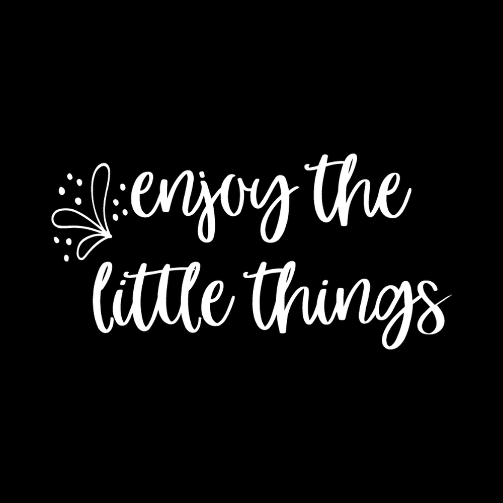 Enjoy The Little Things vinyl decal for car window