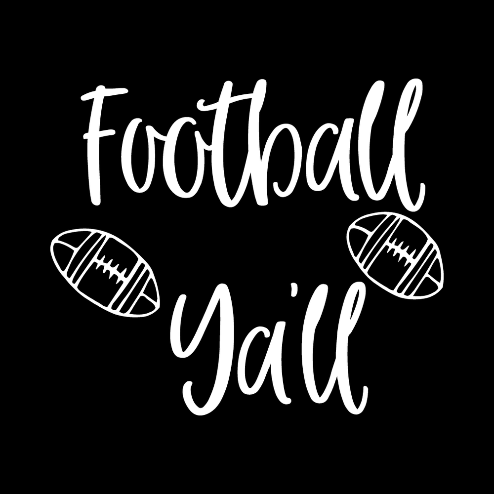 Football Yall Vinyl Decal Car Window Laptop Sticker vinyl decal for car window
