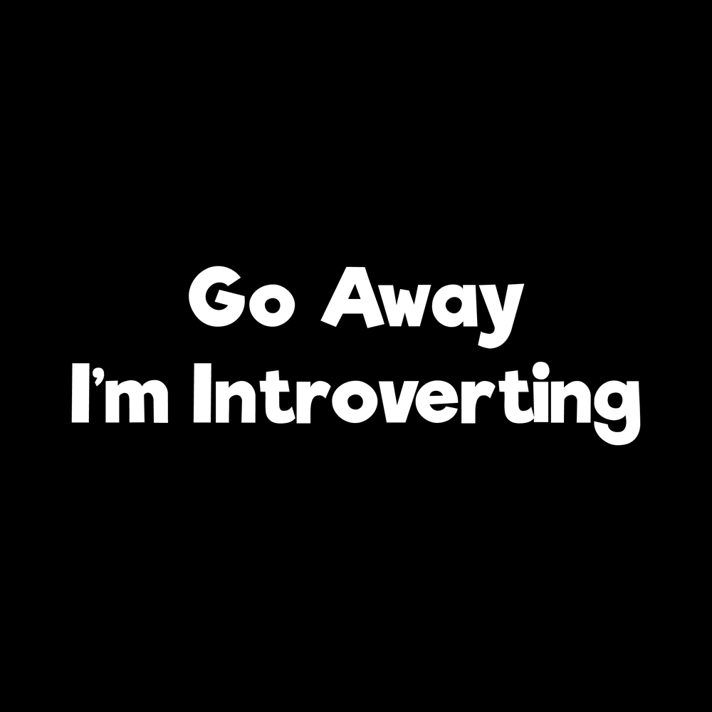 Go Away, I'm Introverting decal
