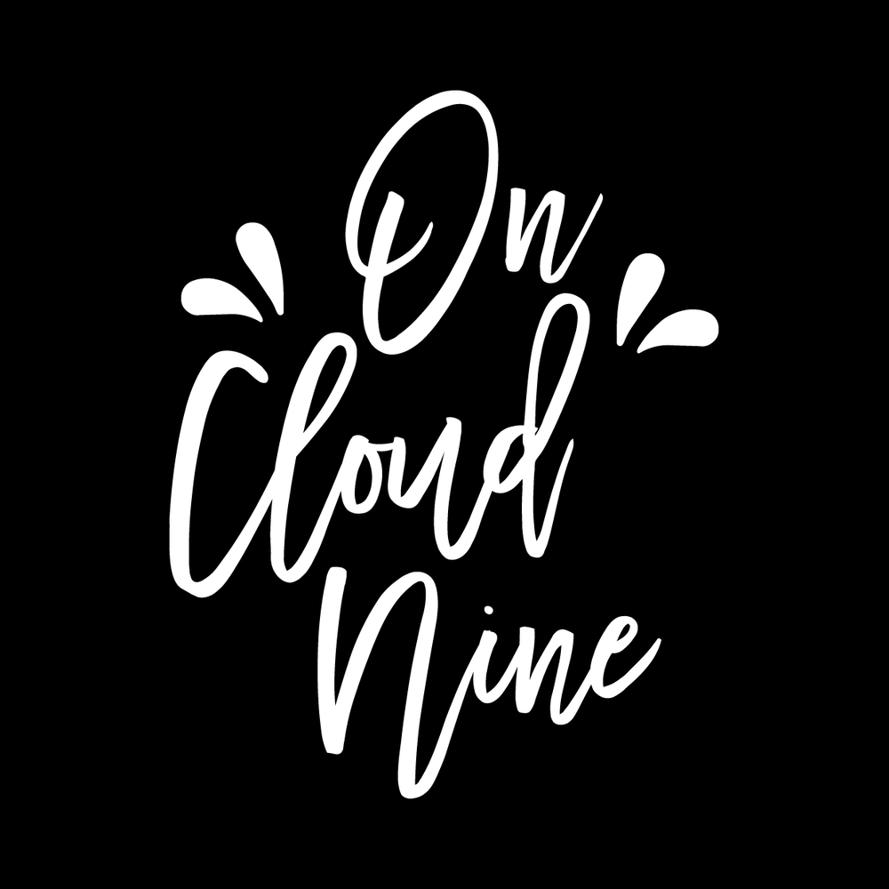On Cloud Nine Vinyl Decal Car Window Laptop Sticker vinyl decal for car window