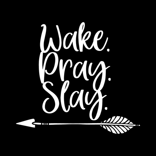 Wake Prays Lay 1 Vinyl Decal Car Window Laptop Sticker vinyl decal for car window