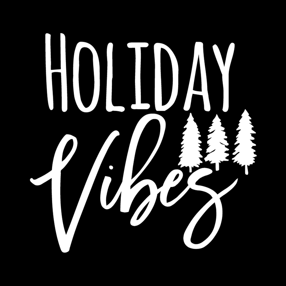 Holiday Vibes Vinyl Decal Car Window Laptop Sticker vinyl decal for car window
