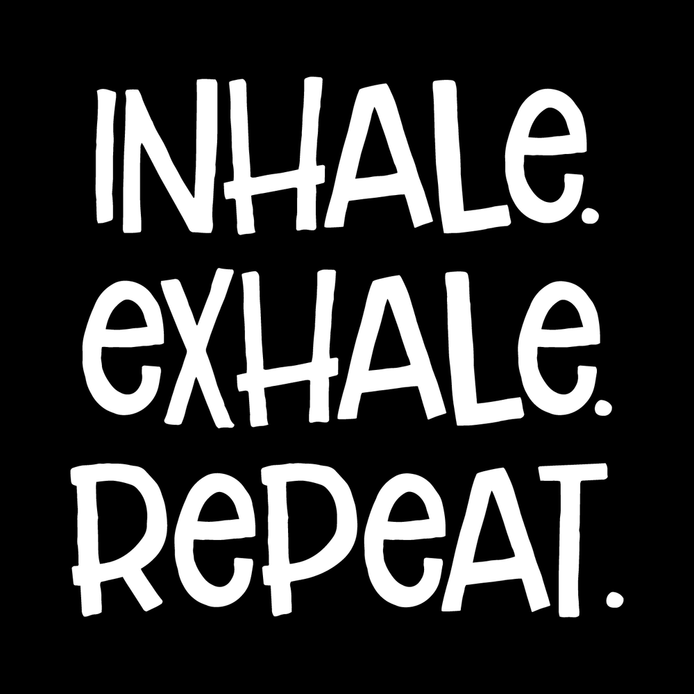 Inhale Exhale Repeat Vinyl Decal Car Window Laptop Sticker vinyl decal for car window