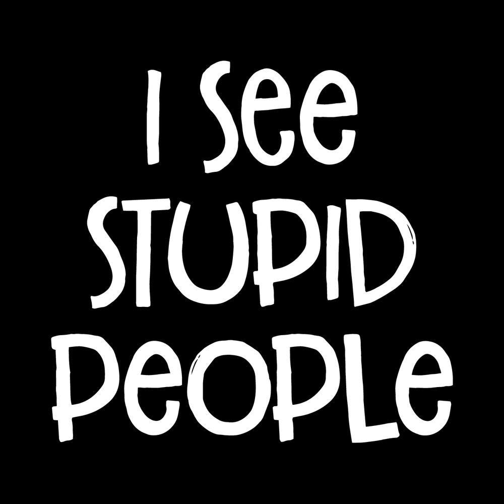 I See Stupid People decal