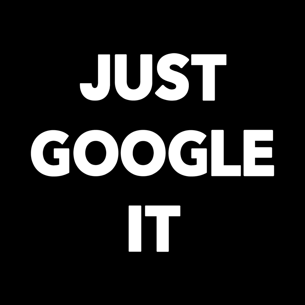 Just Google It vinyl decal for car window