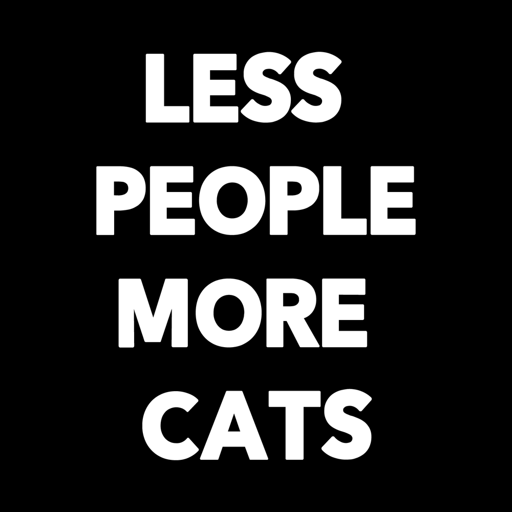 Less People More Cats vinyl decal for car window