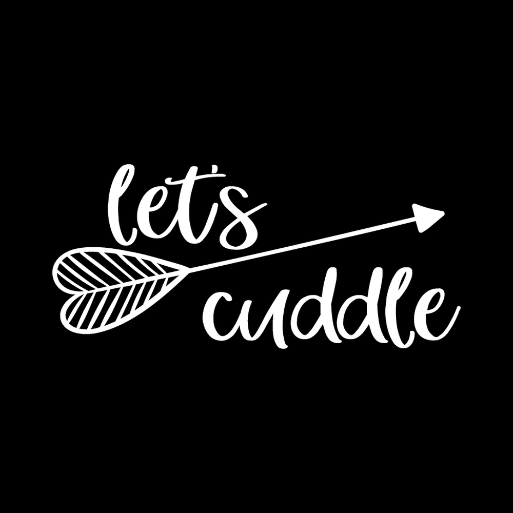 Lets Cuddle vinyl decal for car window