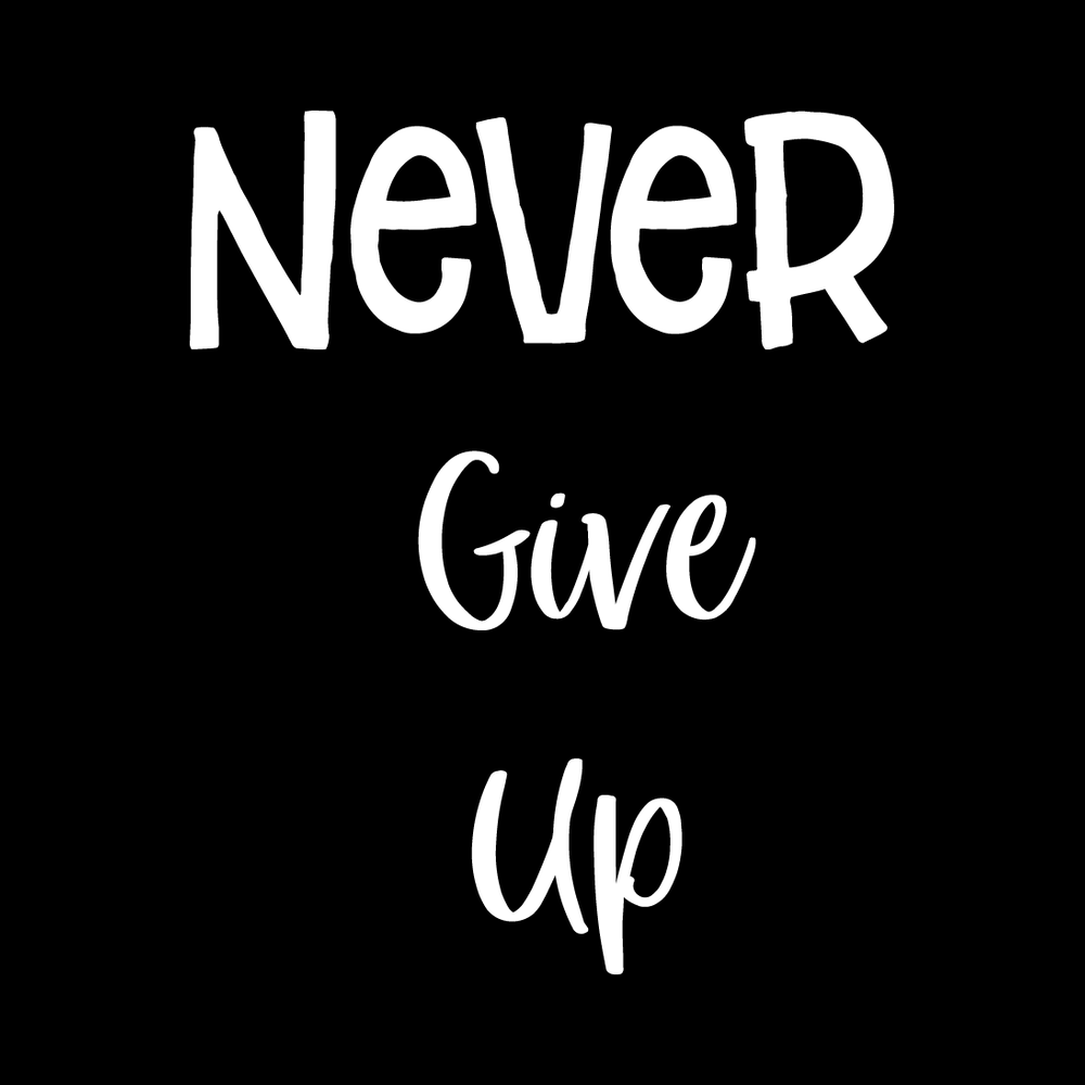 Never Give Up Vinyl Decal Car Window Laptop Sticker vinyl decal for car window