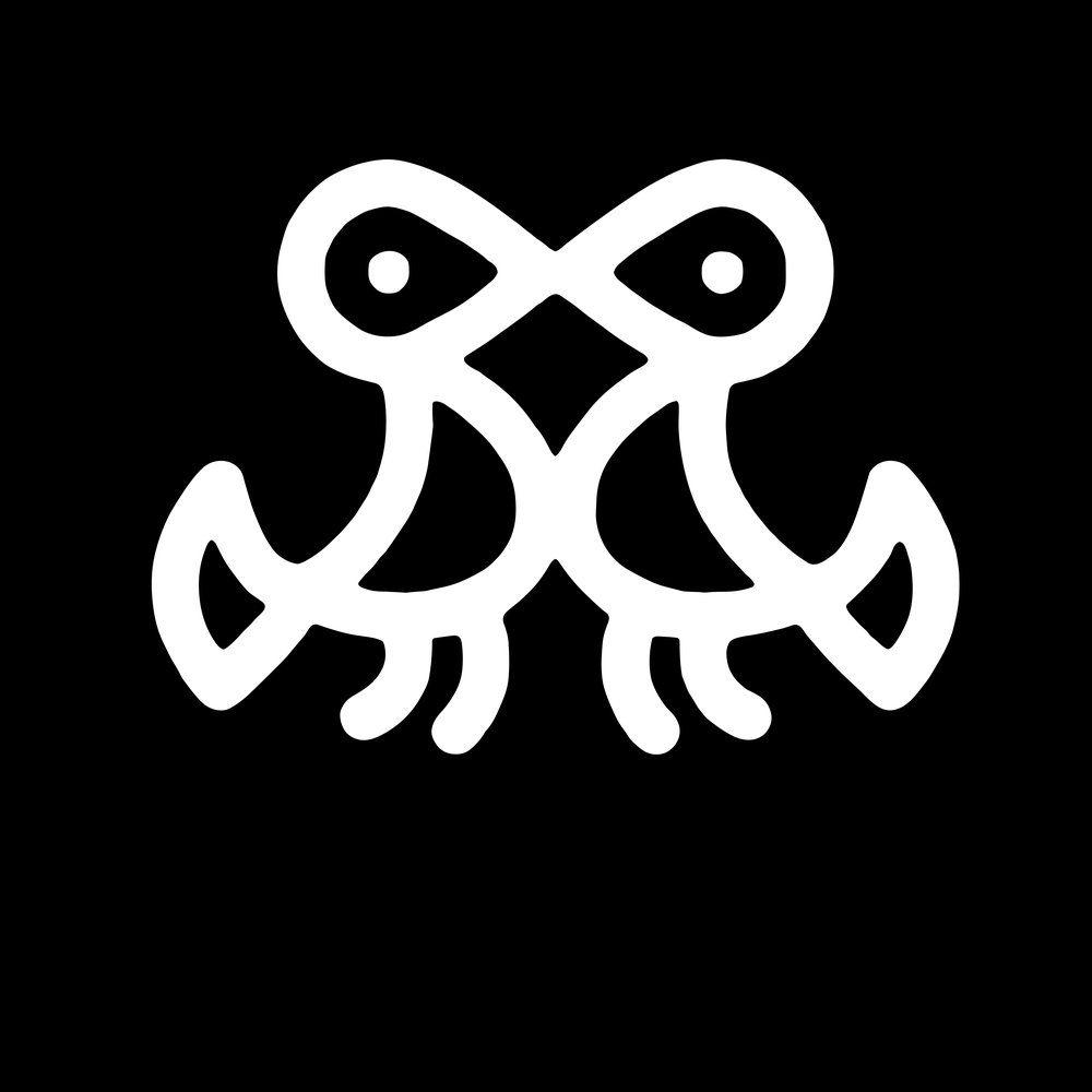 Taíno Frog Spiral Icon decal