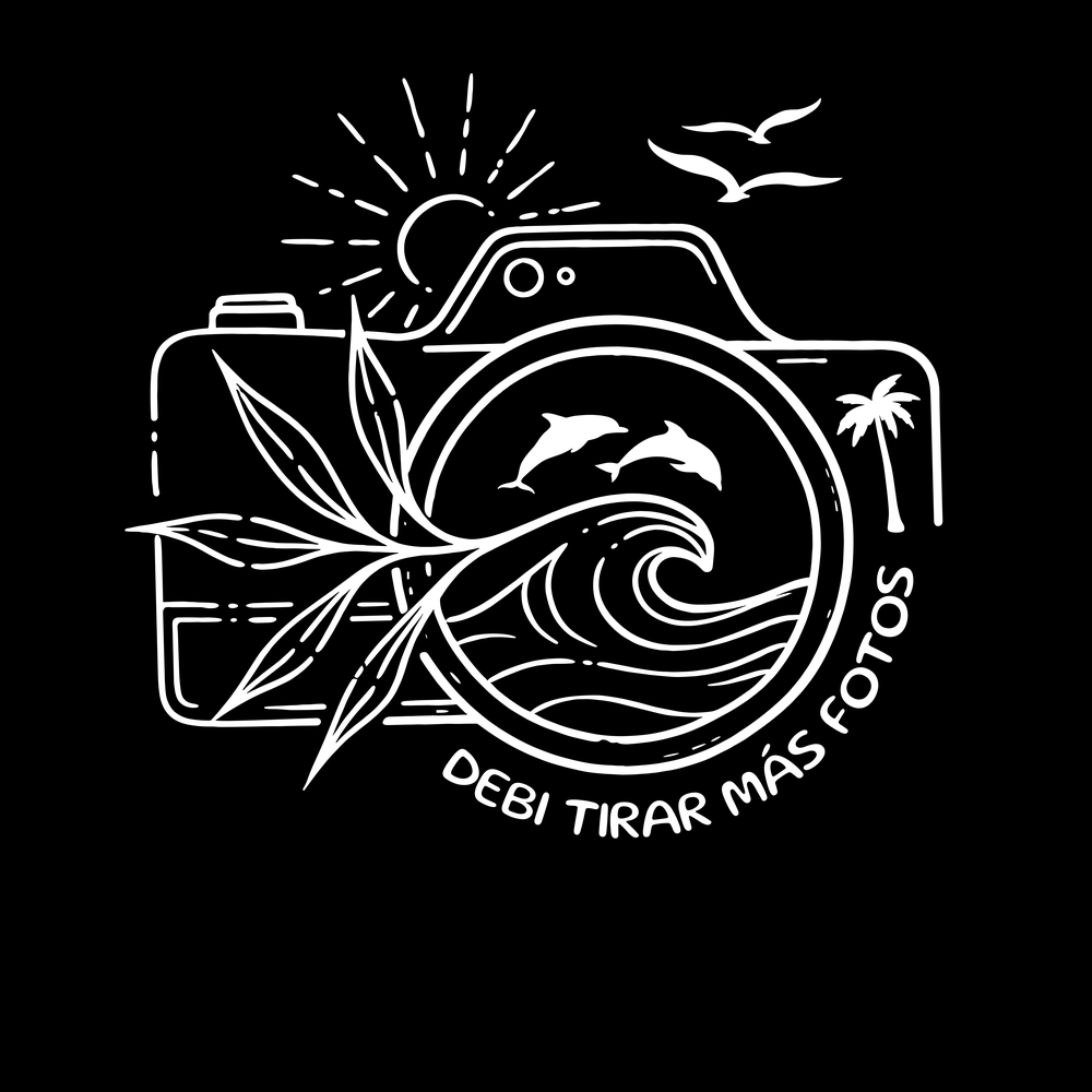 Retro camera wave decal