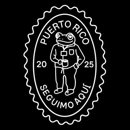 Seguimos Aquí Frog 2025 decal