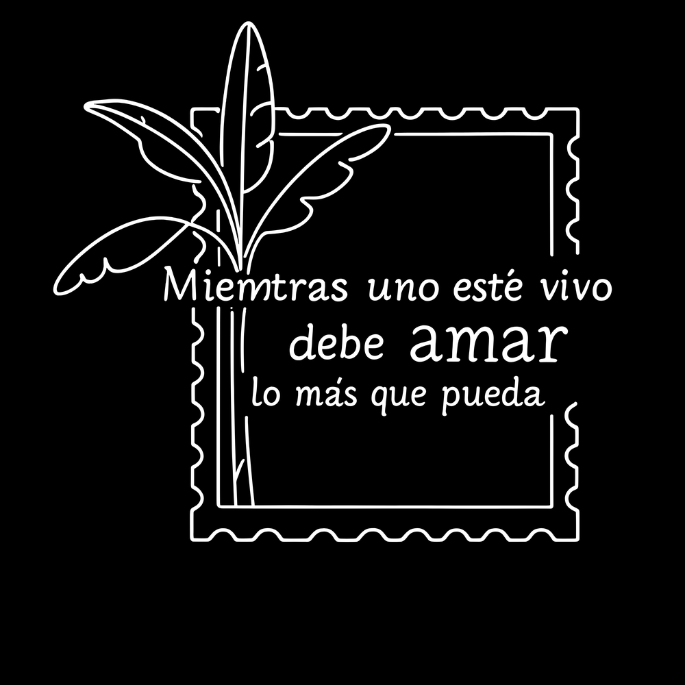 Mientras Uno Esté Vivo, Debe Amar - Palm Design decal