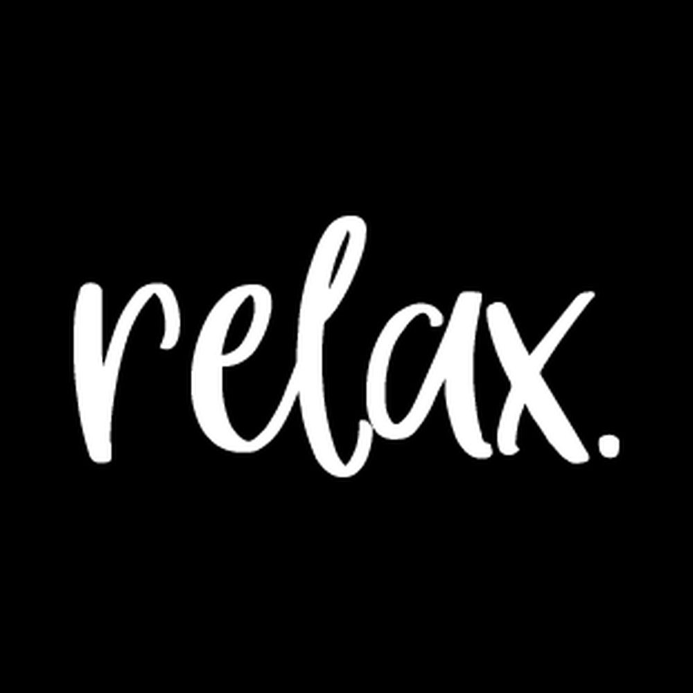 Relax vinyl decal for car window