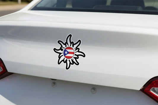 Sticker en Vinyl Bandera Puerto Rico Tribal