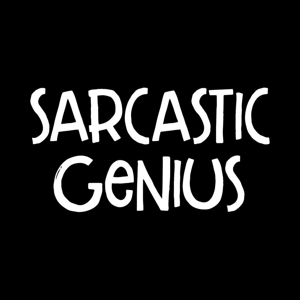 Sarcastic Genius vinyl decal for car window