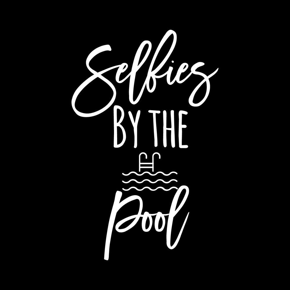 Self Ies By The Pool vinyl decal for car window