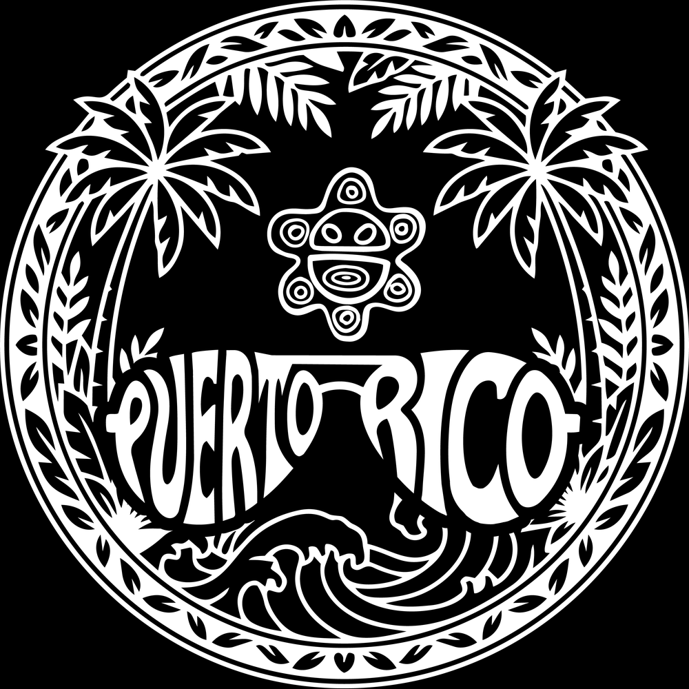 Taíno Palm Circle Badge decal