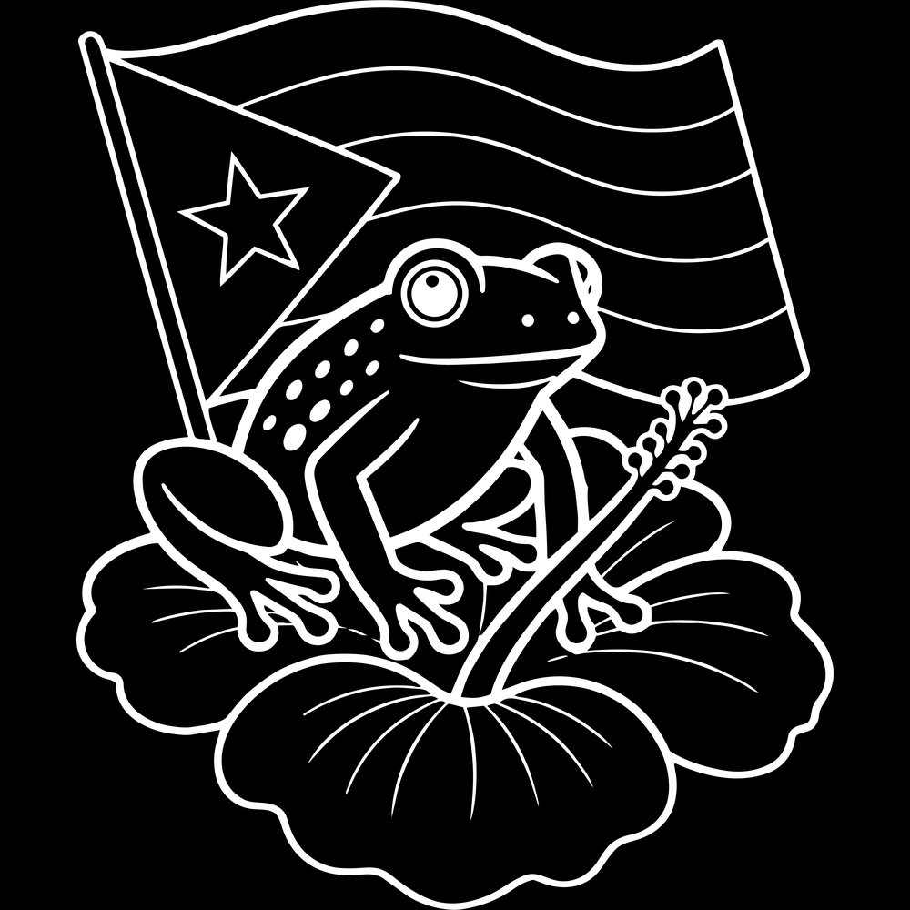 Frog Flag Drip decal