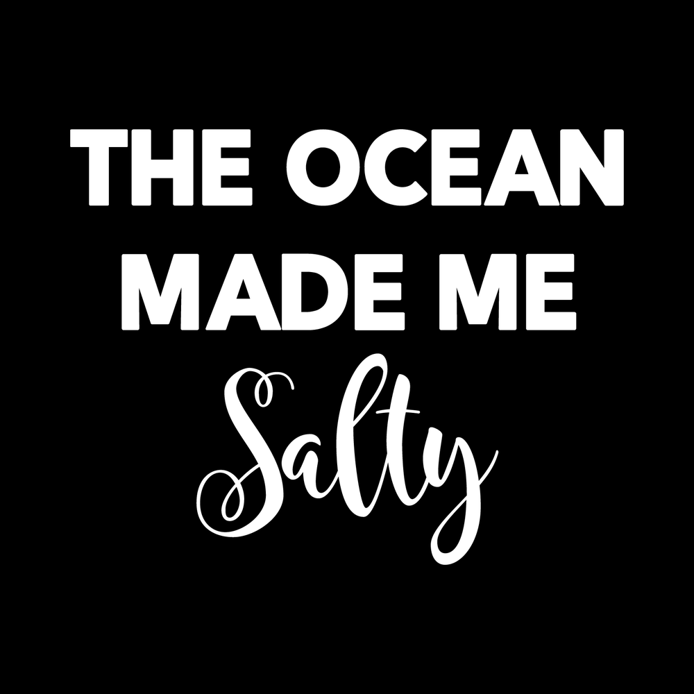 The Ocean Made Me Salty Vinyl Decal Car Window Laptop Sticker vinyl decal for car window