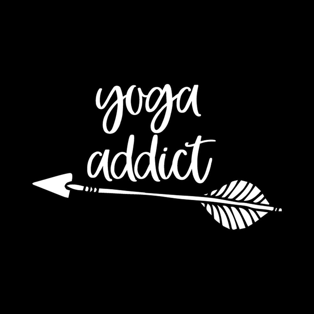 Yoga Addict Vinyl Decal Car Window Laptop Sticker vinyl decal for car window